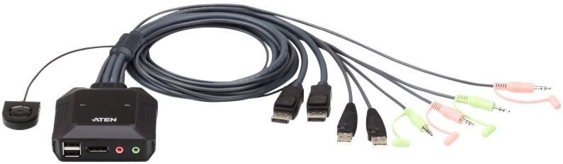 Aten Comutador Kvm 2 Portas Usb/3.5mm