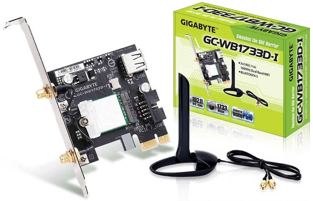 Gigabyte Placa De Rede Gc-wb1733d-i Wlan / Bluetooth 1733 Mbit/s - Gigabyte