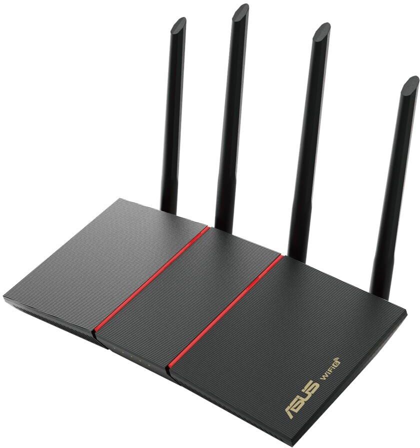 Asus Router Wireless Rt-ax55 Dual-band (2,4 Ghz / 5 Ghz) Gigabit Ethernet (preto) - Asus