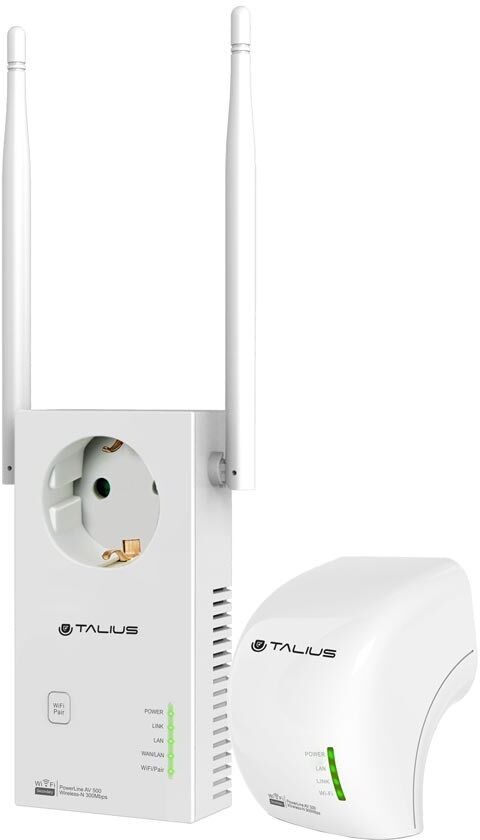 Talius Power Lines Kit Plc Av500mbps + Av300mbps Wifi - Talius