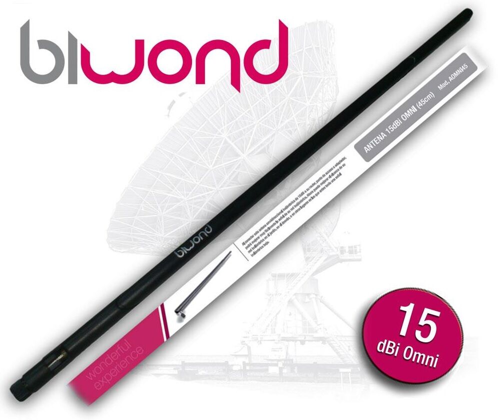 Biwond Antena Wireless Omnidirecional 2.4ghz 15 Dbi (45cm) - Biwond
