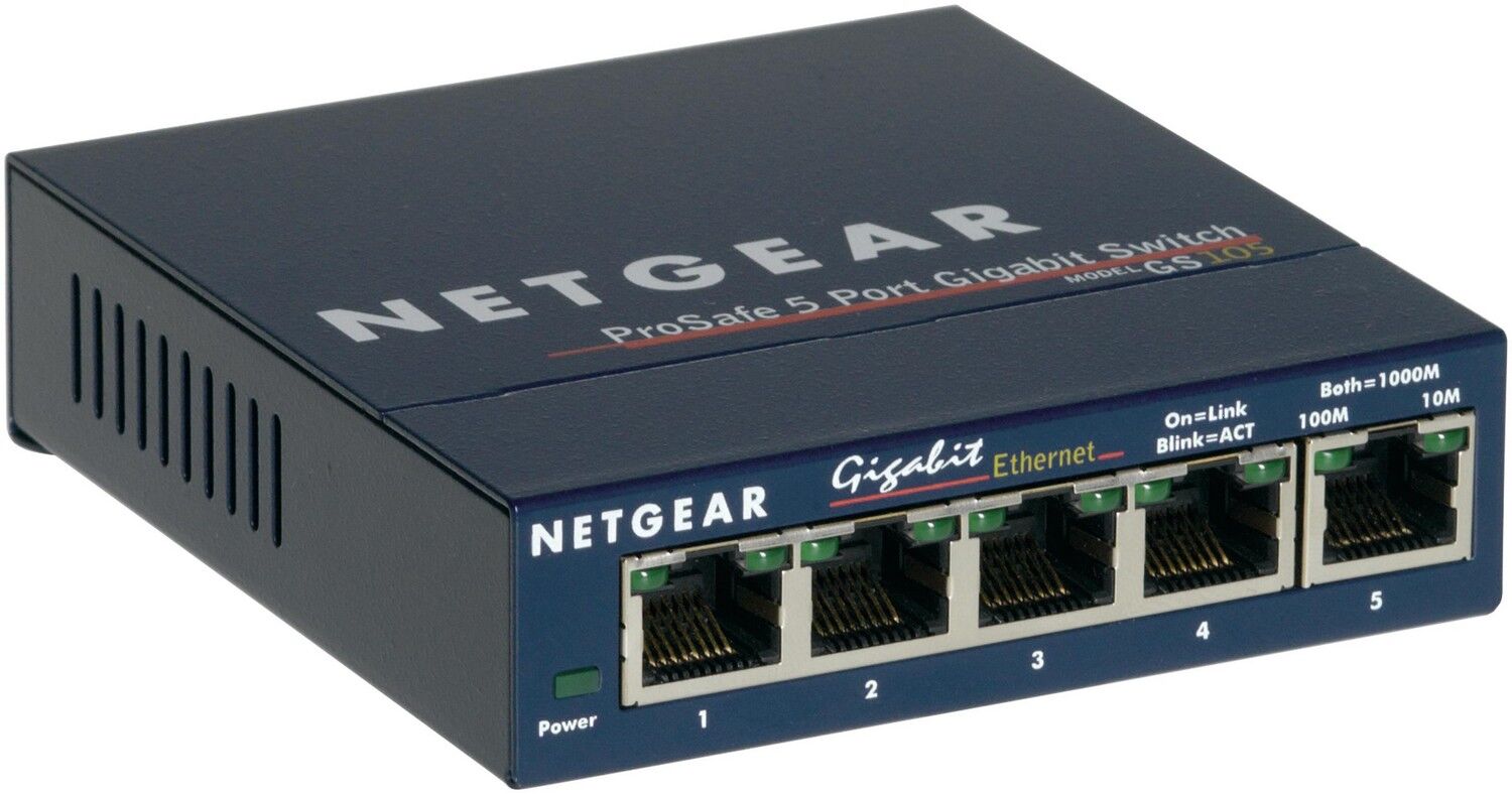 Netgear Switch De Rede 1000 Mbit/s Gs105 - Netgear