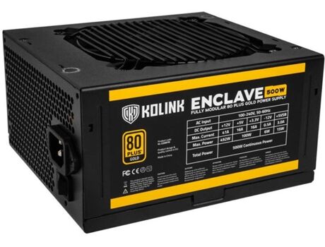 Kolink Fonte de Alimentação Enclave (ATX - 500 W - 80 Plus Gold)