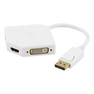 Deltaco DisplayPort till DVI/HDMI/VGA-adapter med ljud