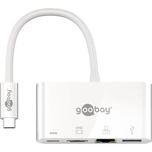 Goobay USB-C Multiport till HDMI-adapter med USB-, USB-C-port och LAN