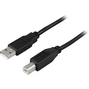 USB-2 kabel A-B  svart   5,0m