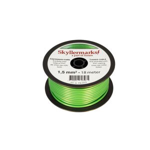 Skyllermarks Förtennad PVC-kabel RK, grön, 1,5 mm², 18 m