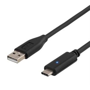 Deltaco USB 2.0 kabel, Typ C - Typ A ha, 3m, svart