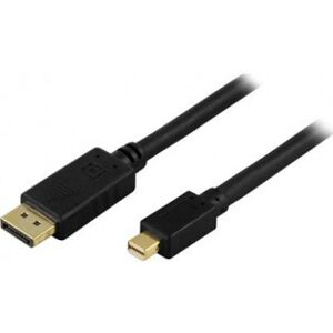 Deltaco Displayport - Mini Displayport Monitor Kabel, 10 Meter, Svart