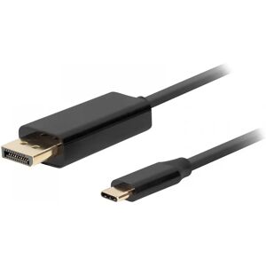 Lanberg Usb-C Till Displayport Kabel 4k 60hz Svart - 3m