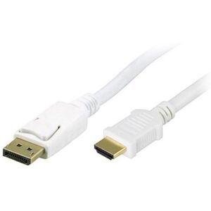 Deltaco Displayport Till Hdmi 2m Vit