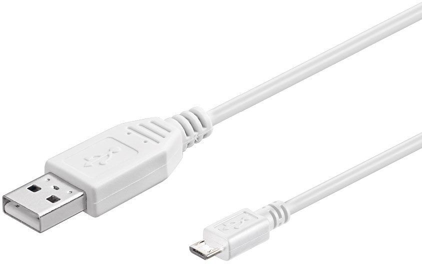 Goobay MicroUSB-kabel vit (5 meter)