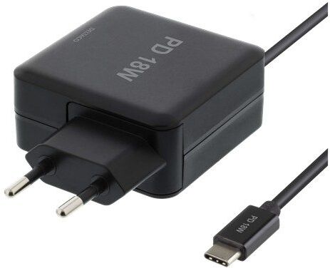 Deltaco USB-C-laddare 18W för bärbara datorer