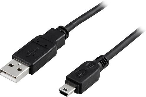 Deltaco MiniUSB-kabel (1 meter)