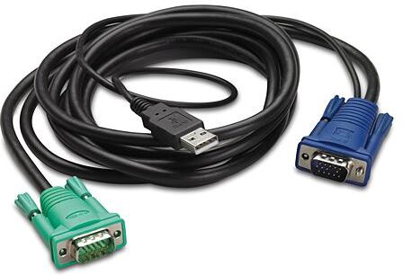 APC - Tangentbords-/video-/muskabel - USB, HD-15 (VGA) (hane)