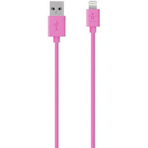 Refurbished: Belkin Mixit Metallic Lightning To USB Charging Cable 1.2m - Pristine - Pink