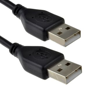 kenable USB 2.0 24AWG A to A  Male to Male  High Speed BLACK Cable 2m