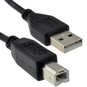 kenable USB 2.0 24AWG High Speed Cable Printer Lead A to B BLACK 5m