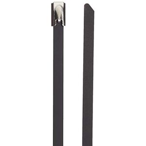 DeLOCK Stainless Steel Cable Ties L 300 x W 4.6 mm Black Pack of 10