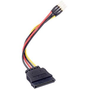 Delock 83918 Cable Power SATA 15 Pin Male to Floppy 4 - Black/Red/Yellow