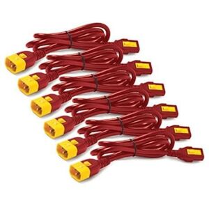 APC Power Cord Kit 6 ea Locking C13 to C14 1.2 m Red