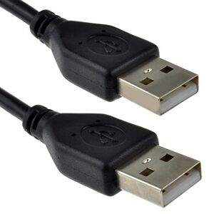 kenable USB 2.0 24AWG A to A Male to Male High-Speed BLACK Cable 2m [2 metres]