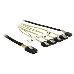 DeLOCK Mini SAS SFF-8087 Cable > 4 x SATA 7 Pin Reverse + Sideband 1 m