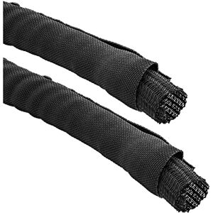 InLine Cable Tidy, Cable Braid with Polyester Fabric Cover Self black Black 10mm Durchmesser, 2m