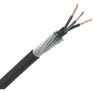 Zexum 10mm 3 Core 73A Brown Black Grey 6943X Steel Wire Armoured SWA Outdoor Mains Power Cable - 5 Meter