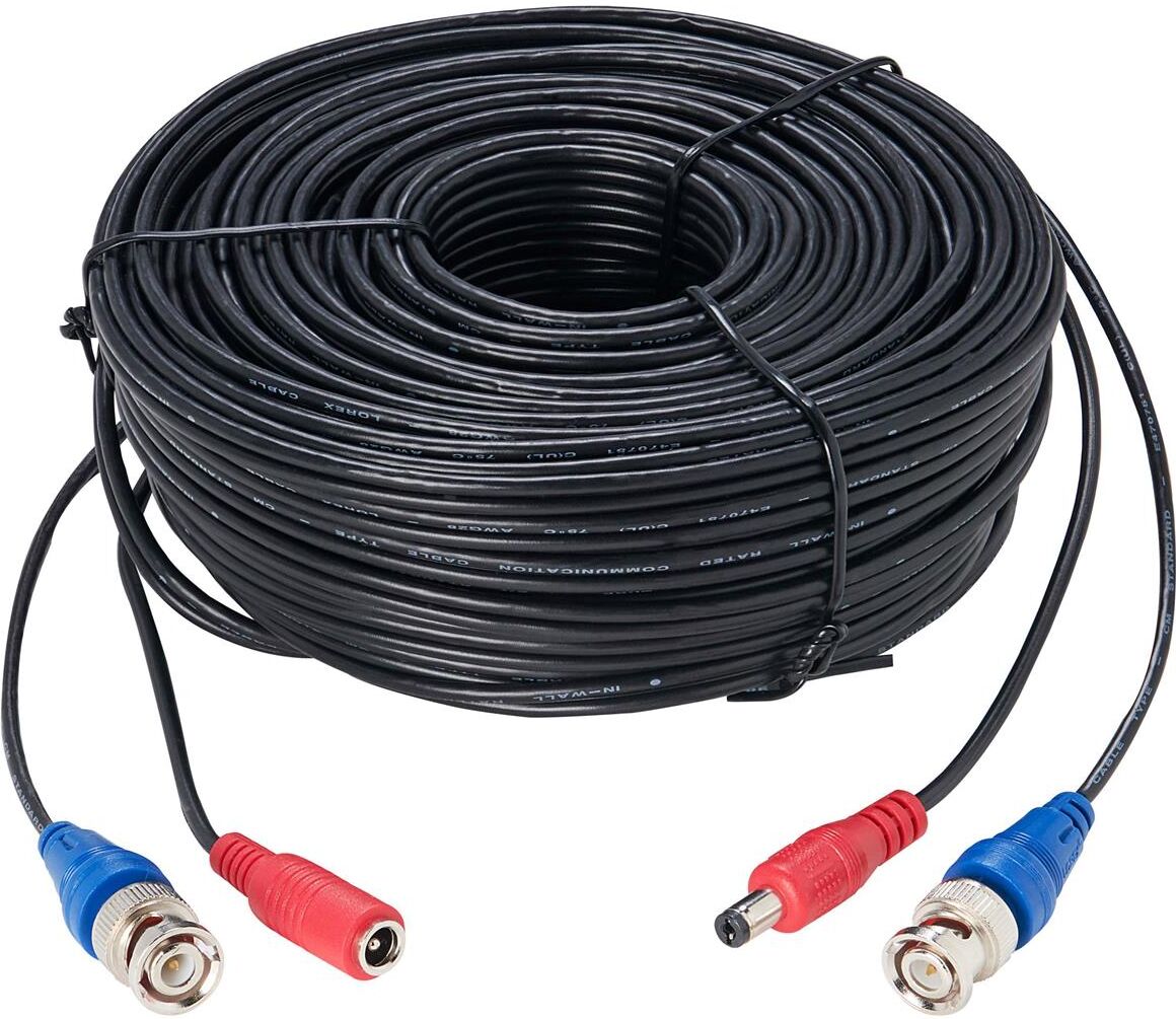 Lorex 100' UL/CM-Rated Premium 4K RG59/Power Accessory Cable