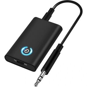 YANGFEIYU Bluetooth 5.0-sendermodtager og -sender 2-i-1 trådløs Bluetooth-adapter Dobbelt 3,5 mm stikforbindelse til hovedtelefoner tv pc computer