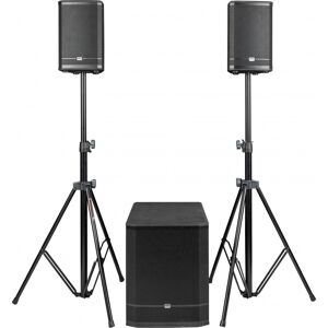 DAP-Audio Pure Club 15 Set d'enceintes actives sans DSP - 15 Sub + 8 Satellites actifs - Systemes actifs