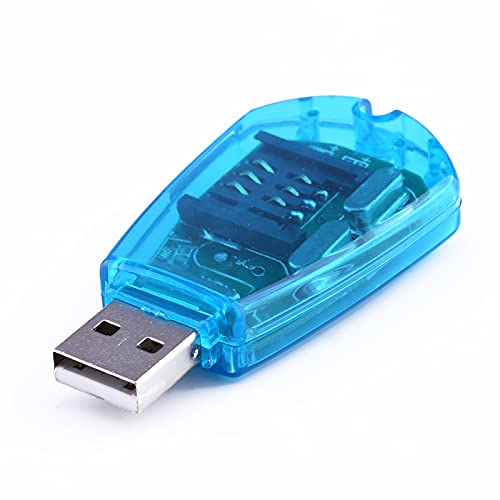 Tosuny USB-simkaartlezer, Kaartlezer-schrijver USB2.0 voor Simkaart, Telefoonkaartlezer GSM CDMA Mobiele Telefoon SMS-back-up Kopiëren Kloonschrijver