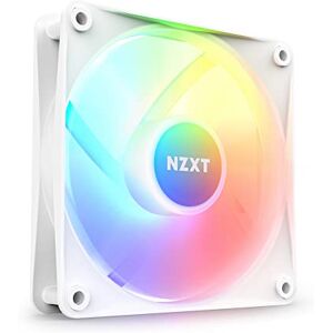 NZXT F120 RGB Core – 120 mm nabenmontierter RGB-Lüfter – 8 einzeln ansteuerbare LEDs – Halbtransparente Lüfterblätter – Hydrodynamisches Gleitlager – PWM-Steuerung – CAM-Software – Weiß