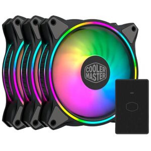 Cooler Master MasterFan 3N1 MF120 Halo ARGB Dual Ring adressierbares RGB-Design, Gehäuse & Kühlung, Hybrid-Lüfterblätter mit Smart-Sensor und Vibrationsdämpfungsrahmen mit Controller, Desktop