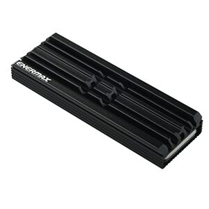 Enermax M.2 2280 SSD Aluminium Kühlkörper für PS5/PC; doppelseitig inkl. Wärmeleitpads; ESC001-B, schwarz