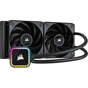 Corsair iCUE H115i RGB Elite CPU-Flüssigkeitskühler (16 Dynamische RGB-LEDs, AF Elite Series 140-mm-FDB-Lüfter, 280-mm-Radiator, iCUE-Software, LGA 1700-, 1200-, 115X-, 2066- und AM4-Sockel) Schwarz