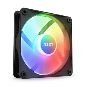 NZXT F120 RGB Core – 120 mm nabenmontierter RGB-Lüfter – 8 einzeln ansteuerbare LEDs – Halbtransparente Lüfterblätter – Hydrodynamisches Gleitlager – PWM-Steuerung – CAM-Software – Schwarz
