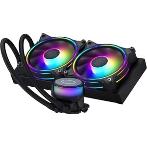 Cooler Master MasterLiquid ML240 Illusion CPU-Flüssigkeitskühler – AIO-Wasserkühlungssystem, Pumpe der 3. Gen, Schwarz