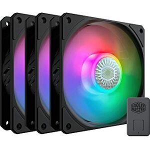 Cooler Master SickleFlow 120 V2 ARGB 3-in-1-Set Gehäuselüfter inkl. Controller, ARGB-Lüfter mit durchscheinenden Luftstromblättern, 62 CFM, 2,5 mmH2O, 8 bis 27 dBA