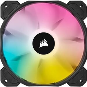 Corsair iCUE SP120 RGB ELITE 120-mm-PWM-Leistungslüfter für Desktop ( AirGuide-Technologie, Acht programmierbare RGB-LEDs, 18 dBA Low Noise, PWM-Steuerung, 1.500 U/min), Schwarz