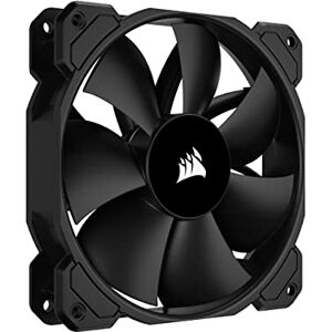 Corsair SP120 ELITE, 120-mm-PWM-Hochleistungslüfter mit  AirGuide-Technologie Minimale Geräuschent, 24,7 dBA, Lüftergeschwindigkeiten ab 300 bis zu 1.300 U/mi, Einzelpackung Schwarz