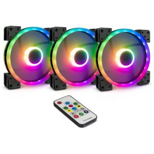 Inter-Tech Argus RGB-FAN SET RS-14 - 140mm RGB Gehäuselüfter - 3er Set