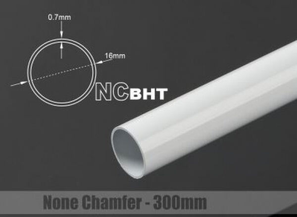 Bitspower None Chamfer Brass Hard Tubing 16MM AD, 300mm - white