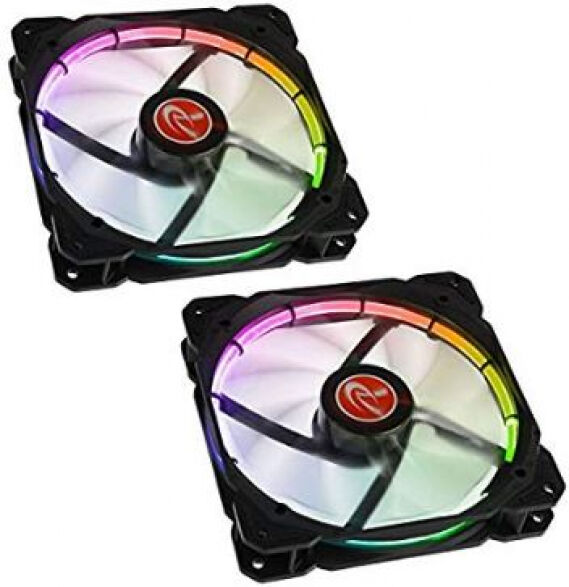 Raijintek Auras 14 RGB LED-Lüfter 2er Set - 140mm