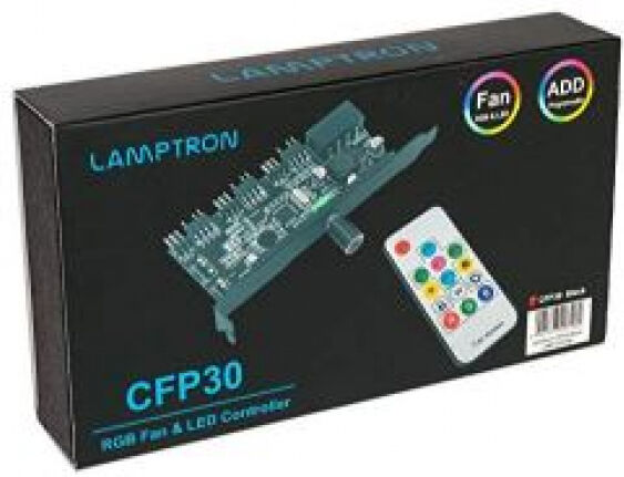 Lamptron CFP30 Lüfter- und RGB-LED-Controller für PCI-Slot - Schwarz