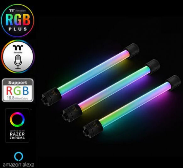 Thermaltake Pacific RGB Plus TT Premium Edition G1/4 PETG Tube 16mm OD 12mm ID Fitting - 6 Pack Fittings