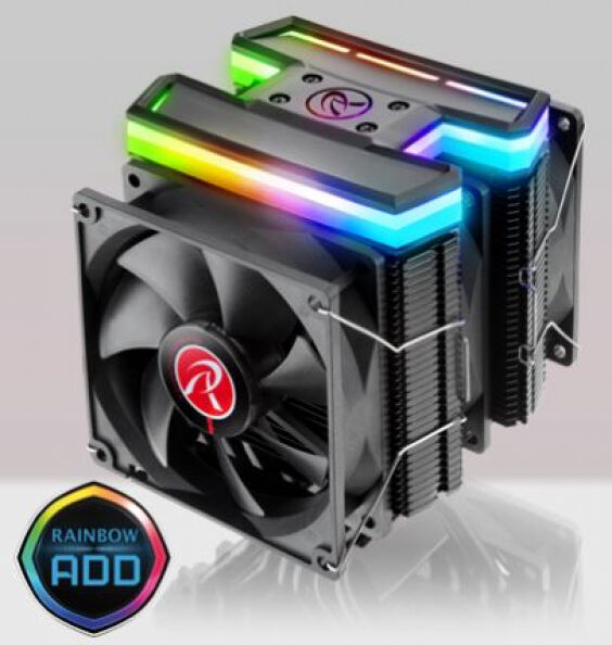 Raijintek Delos RBW Rainbow RGB LED CPU-Kühler - 3x 92mm