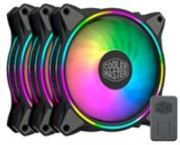 Cooler Master MasterFan MF120 HALO 3in1 - 120mm Gehäuselüfter - 3er Pack inkl. RGB-Controller