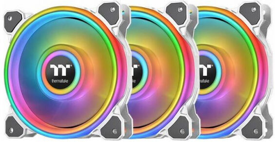 Thermaltake Thermaltae Riing Quad 14 RGB Radiator Fan TT Premium Edition Weiss - 3er Pack